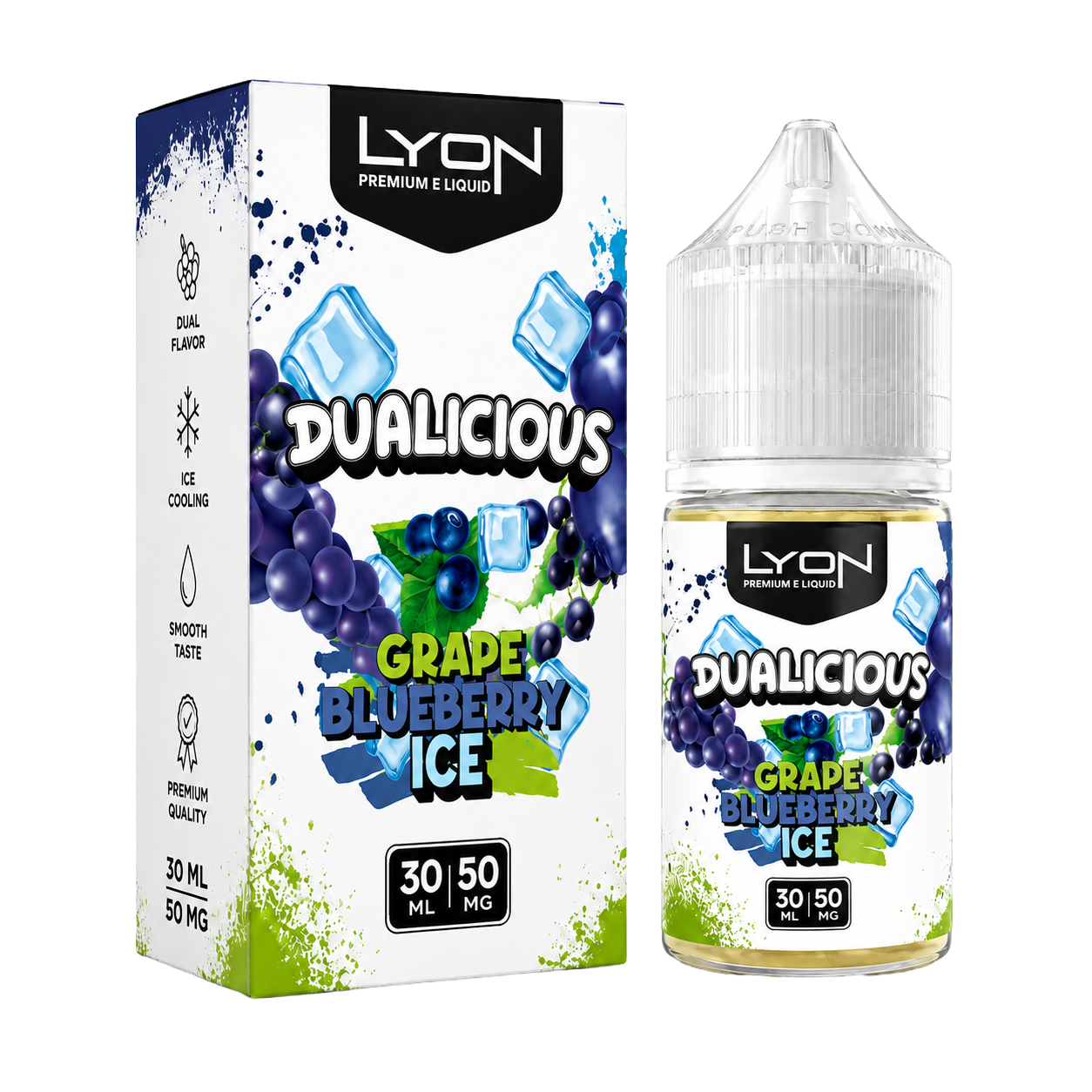 LYON DUALICIOUS GRAPE BLUEBERRY ICE